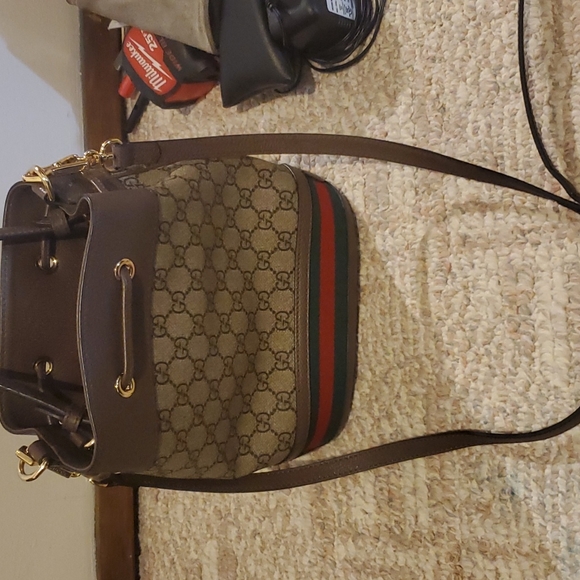 Gucci Ophidia GG Mini Monogrammed Bucket Bag - Picture 5 of 12